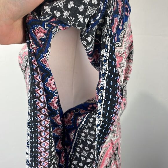 Oasis Duster Kaftan Paisley printBoho Beach Cover Top size Small - Picture 5 of 9